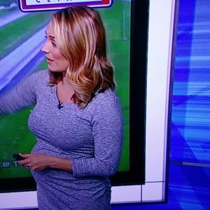 Liz Lange Maternity Dress (Grey/Black/White) K-18